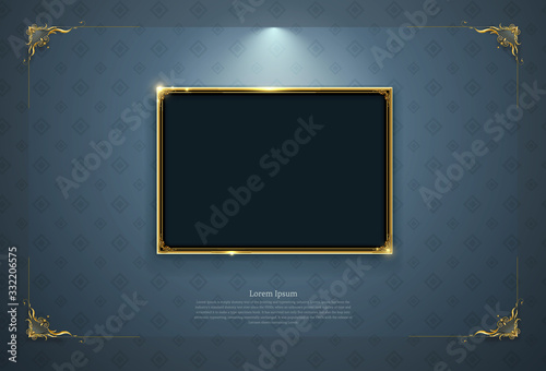 gold frame border picture retro art