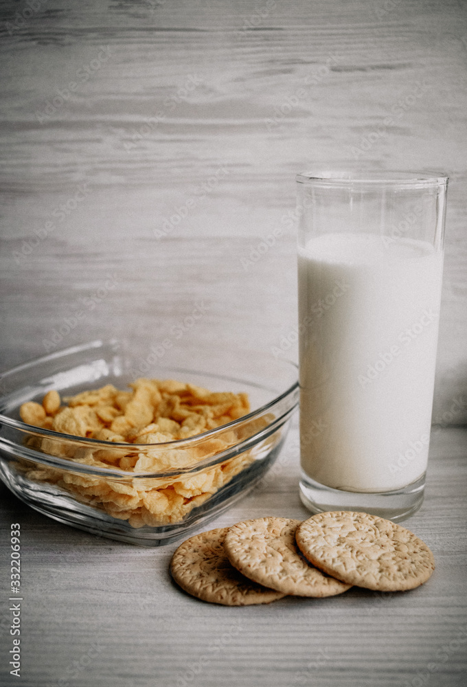 glass of milk with flakes glass of milk with flakes