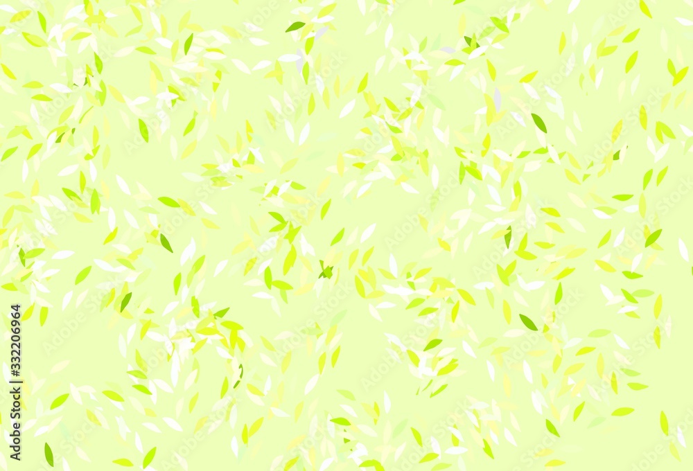 Light Green, Red vector doodle layout with leaves. Light Green, Red vector doodle layout with leaves.