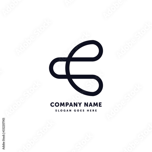 C Letter Abstract Vector Logo. Creative abstract icon mark design template. Abstract logotype concept element sign shape.