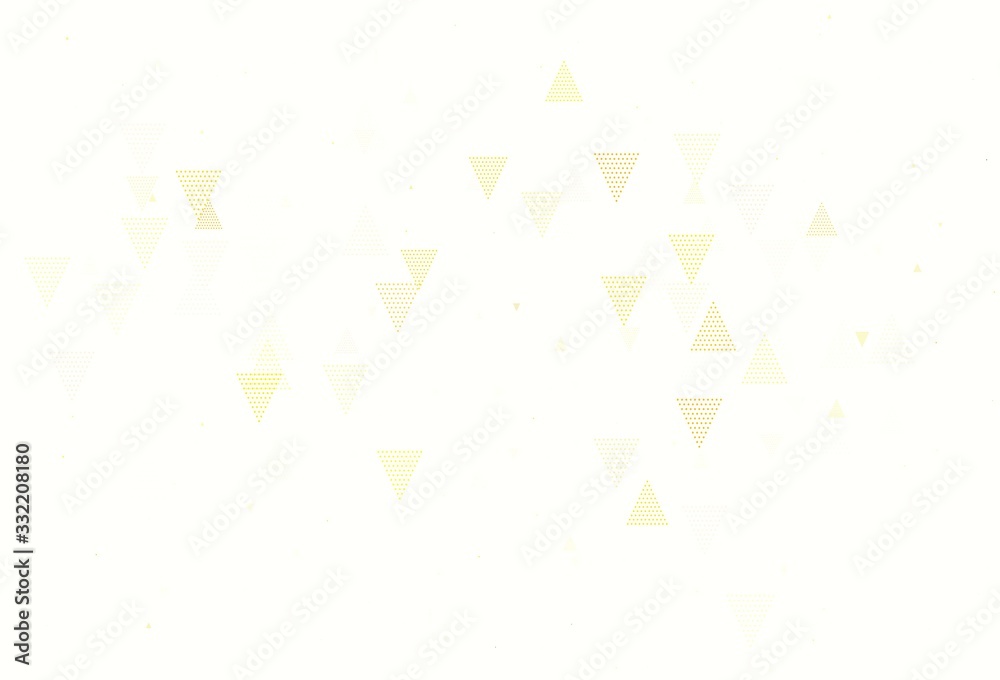 Obraz premium Light Green, Yellow vector texture with triangular style with circles.