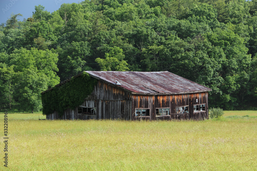 abandoned building weathered wood