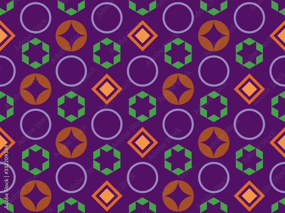 Seamless bright spring pattern with and ornament. Seamless bright spring pattern with and ornament.