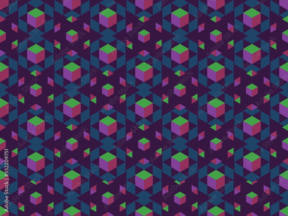  rhombus and  ornament on a seamless spring pattern.