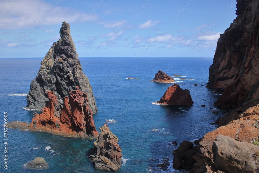 Madeira is a Portuguese island. The island is the top of a massive