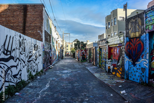 Graffiti in streets of San Francisco, Californa, USA photo