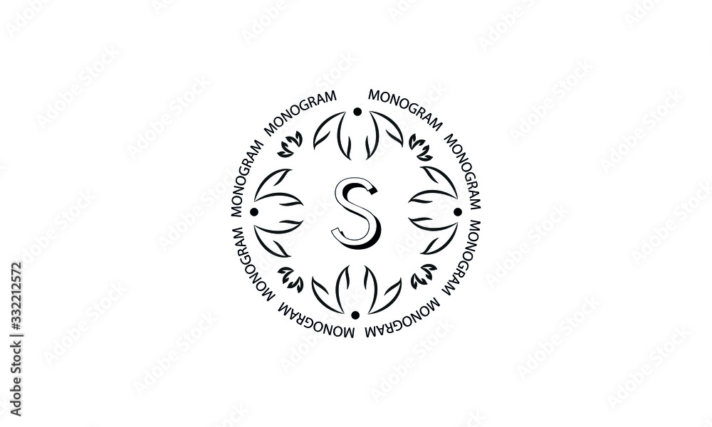 Elegant floral monogram with the letter S. Exquisite calligraphic logo for business sign, restaurant, royalty, boutique, cafe, hotel. Elegant floral monogram with the letter S. Exquisite calligraphic logo for business sign, restaurant, royalty, boutique, cafe, hotel.