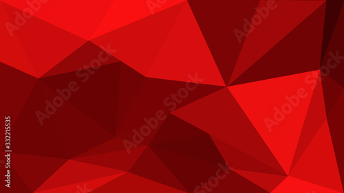 Beautiful red modern low poly concept