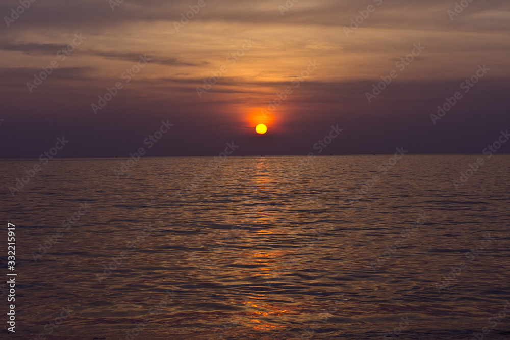 Sunset at Long Beach on Koh Lanta, Thailand, Asia Sunset at Long Beach on Koh Lanta, Thailand, Asia