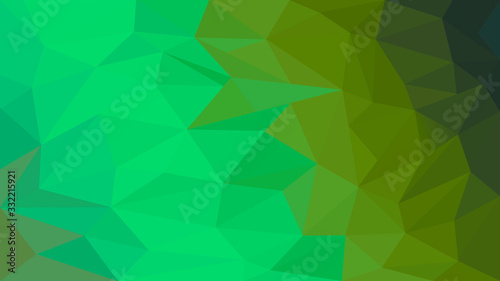 Abstract green low poly background. Green geometric wallpaper