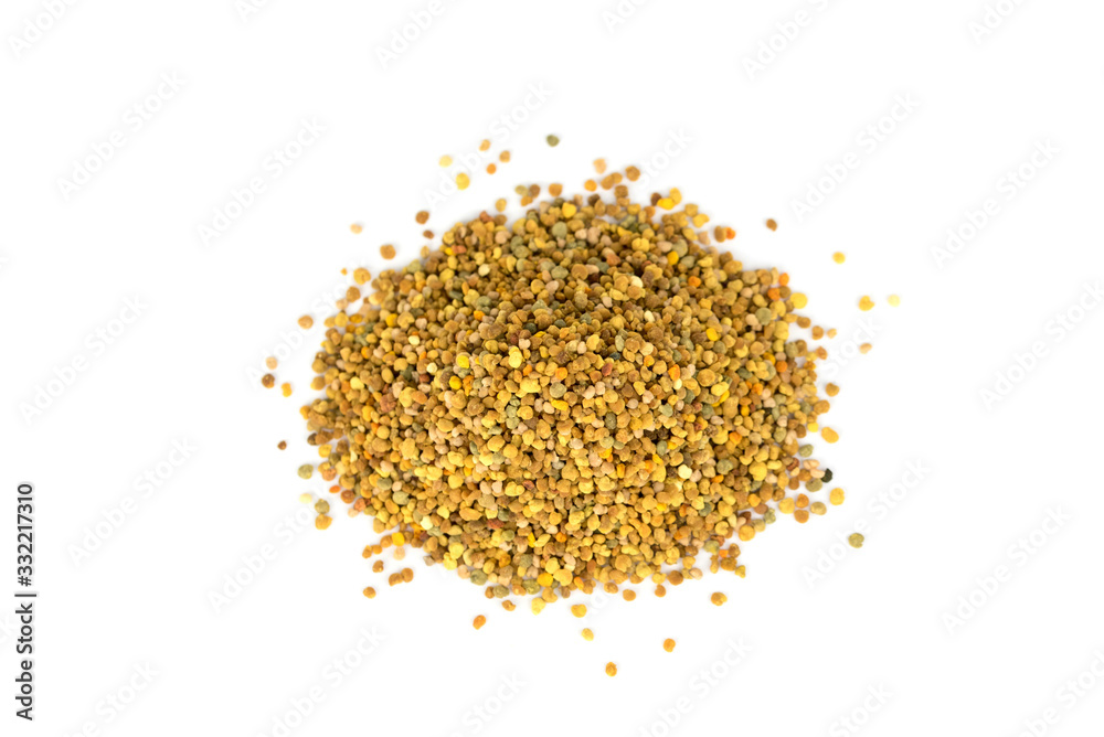 Natural bee pollen isolated on the white background Natural bee pollen isolated on the white background