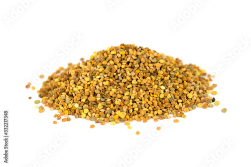 Natural bee pollen isolated on the white background