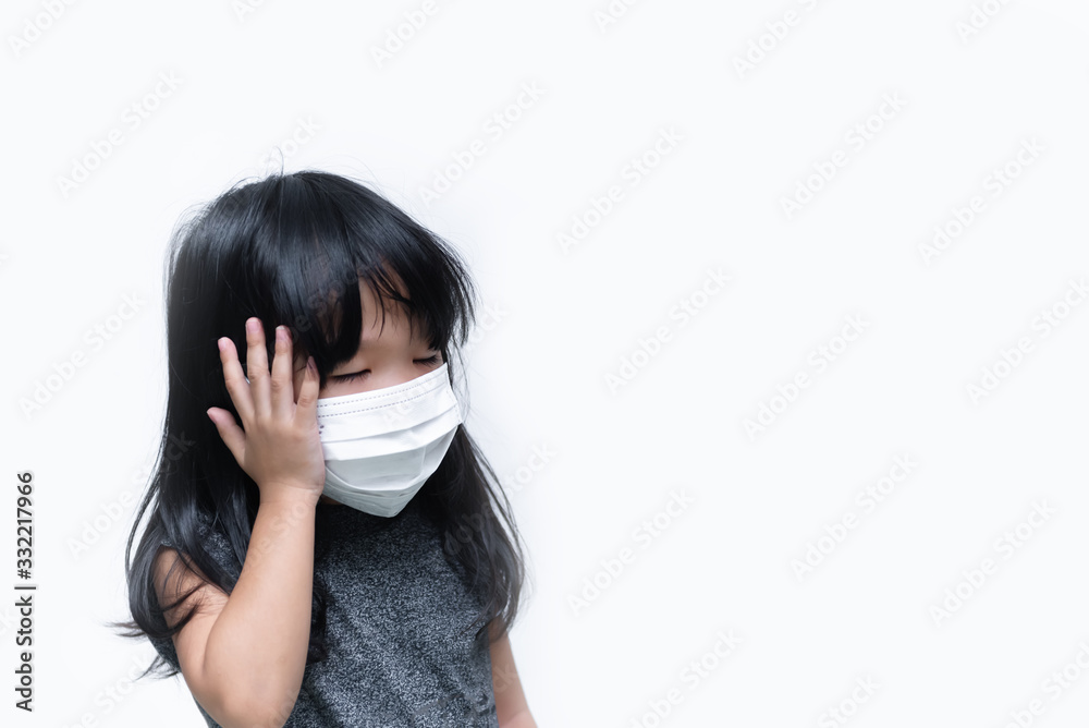 cute little girl wear mask on white background,A girl wearing protection medical mask covid-19 or coronavirus from Infected person,corona protected Help protect For world and people stop virus warning cute little girl wear mask on white background,A girl wearing protection medical mask covid-19 or coronavirus from Infected person,corona protected Help protect For world and people stop virus warning