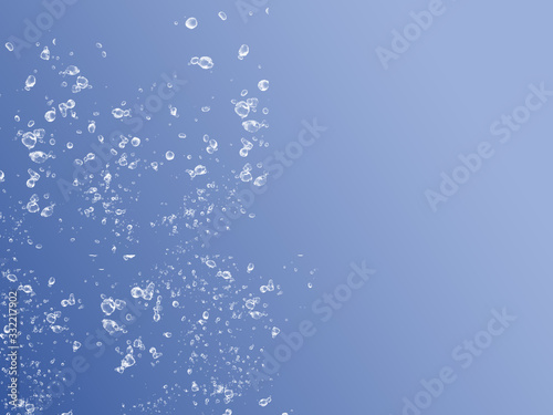 water drops in blue green background