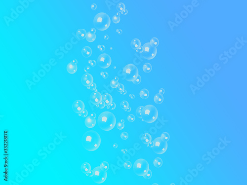 water drops in blue green background