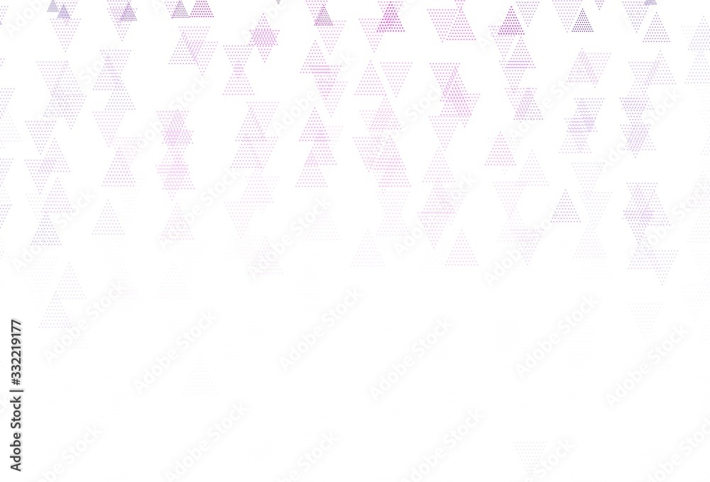 Light Pink vector template with crystals, triangles.