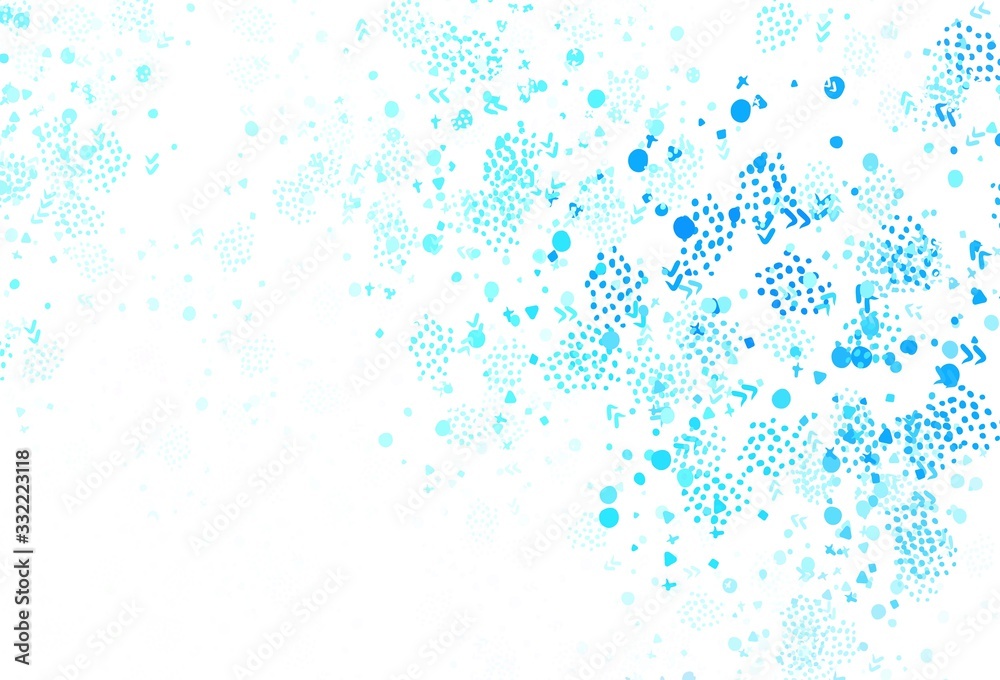 Light BLUE vector pattern with random forms.