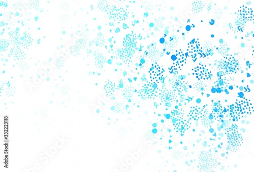 Light BLUE vector pattern with random forms.
