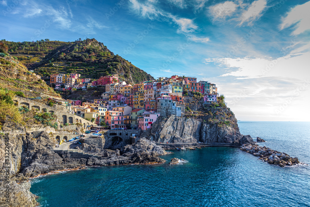 Manarola village in Cinque Terre, Liguria, Italy