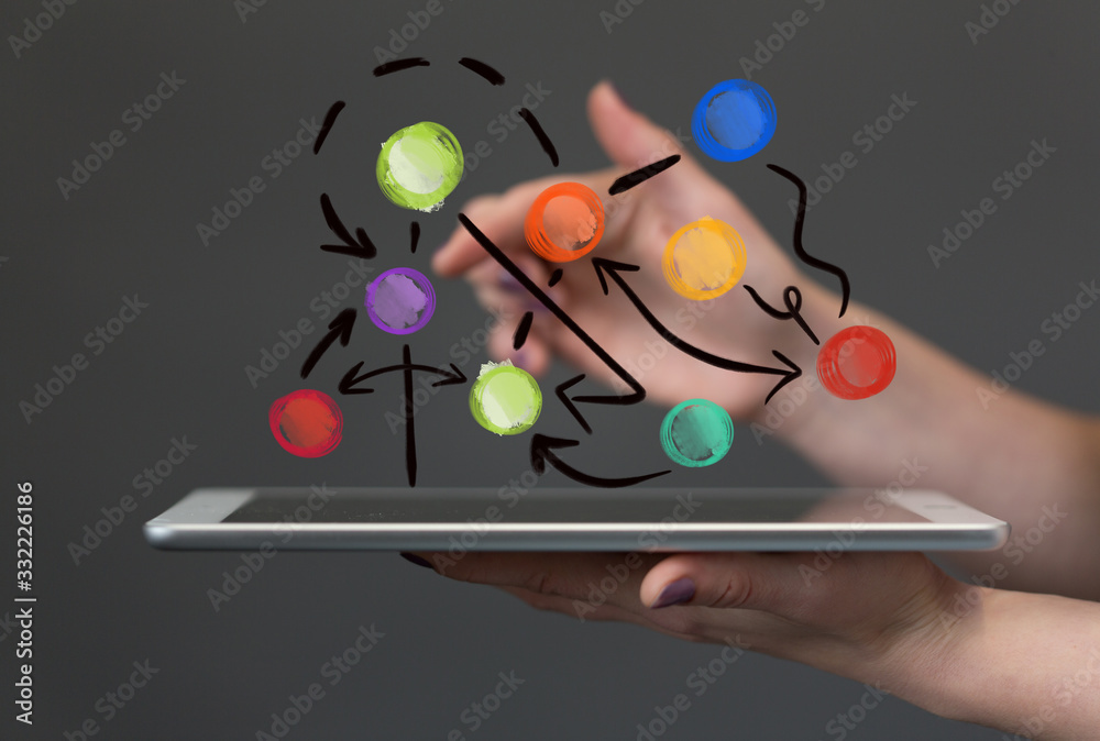 team work connection digital concept . team work connection digital concept .