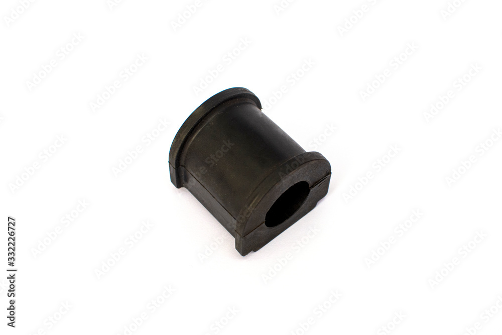 Car suspension stabilizer bushing on an isolated white background. Car suspension stabilizer bushing on an isolated white background.