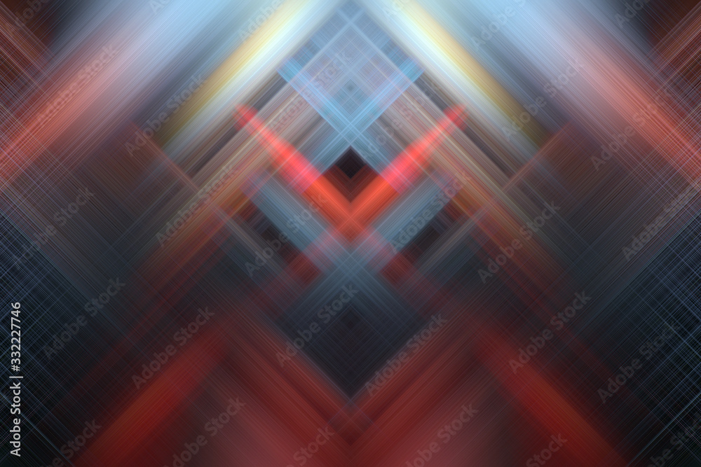 Perfectly crossed straight light beams connecting in a center abstract background Perfectly crossed straight light beams connecting in a center abstract background