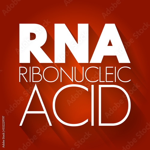 RNA - Ribonucleic acid acronym, medical concept background