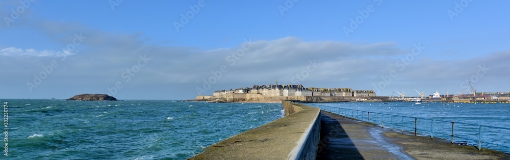Beautiful seascape of Saint-Malo in Brittany . France