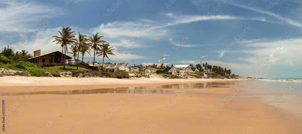Panoramic Image of Canoa Quebrada Beach, Aracati, Ceara, Brazil