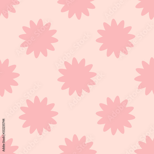 Cute colorful abstract star seamless pattern. Polka dot tile background. Vector illustration. 