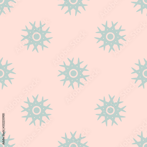 Cute colorful abstract star seamless pattern. Polka dot tile background. Vector illustration. 