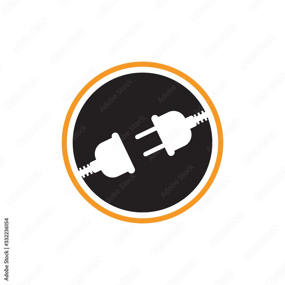 electric plug vector icon. on a white background. electric plug vector icon. on a white background.