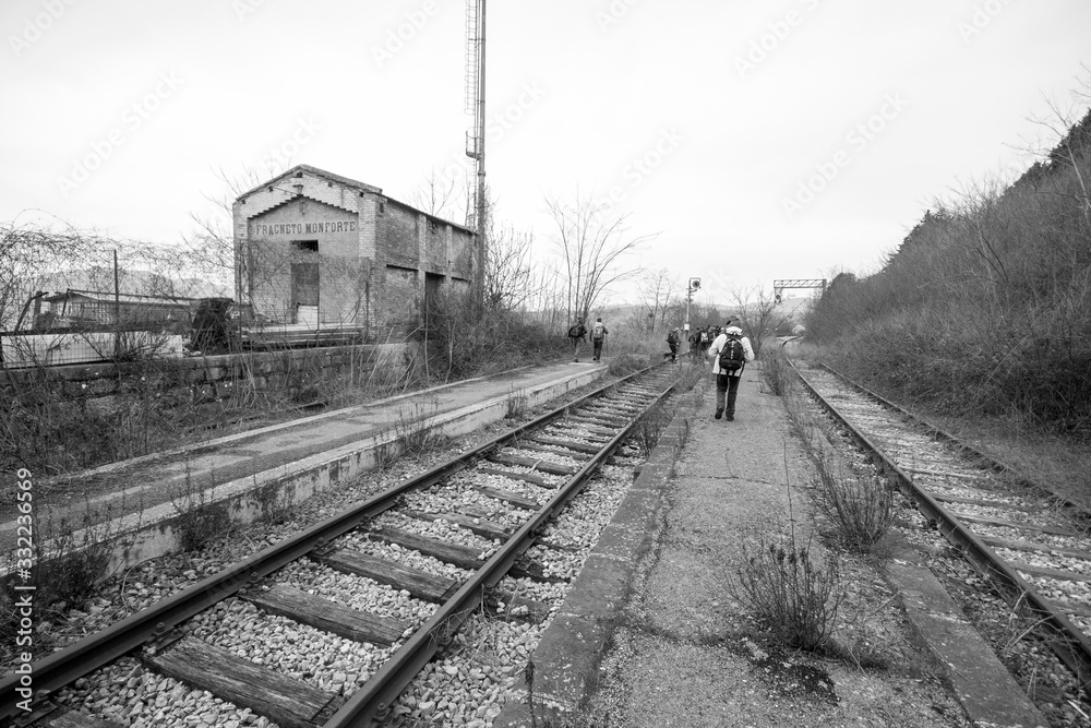 hike on an abandoned railway in southern Italy