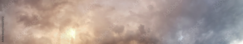 Sky with clouds and lights