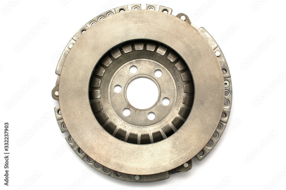 © lastfurianec - clutch disc and clutch basket on a white background © lastfurianec - clutch disc and clutch basket on a white background