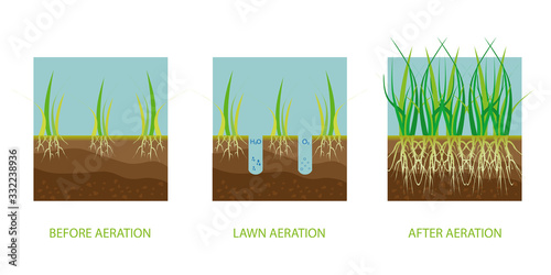 Valokuva Lawn aeration