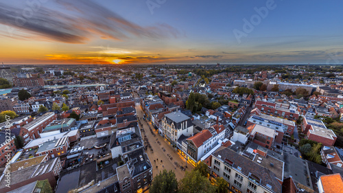 Fototapeta Skyline of historic Groningen city