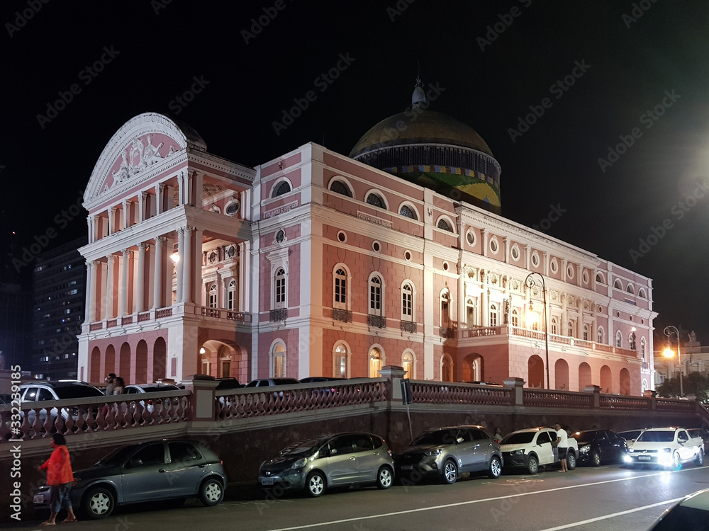 Naklejka premium Amazonas Theater in Manaus Brazil