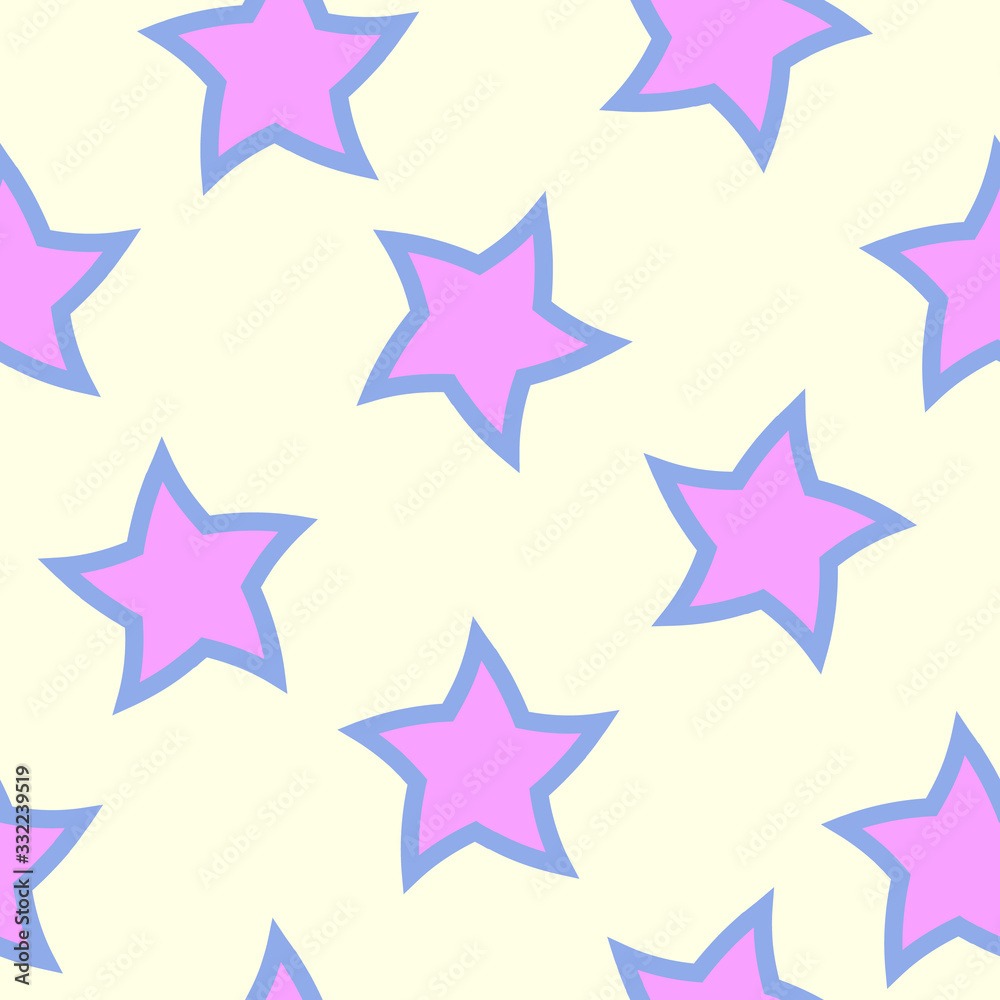 lilac stars on a yellow background vector pattern lilac stars on a yellow background vector pattern