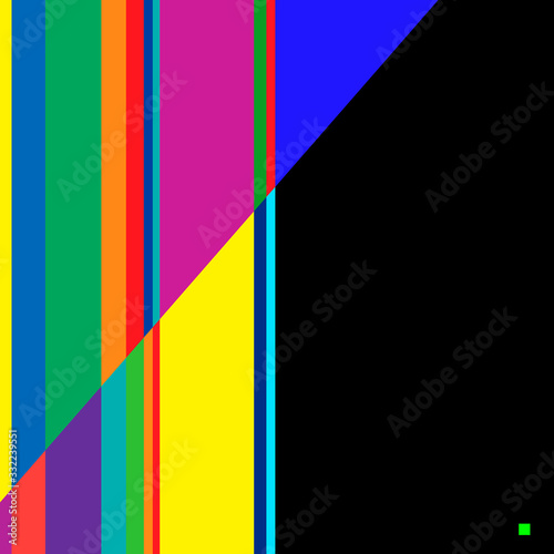 geometric colorful vector stripes on black background