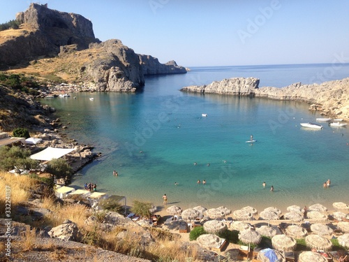 baia di Lindos, città bianca di Rodi