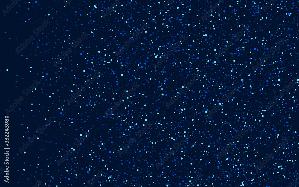 Dark Celebration Vector Rain Background. Blue 