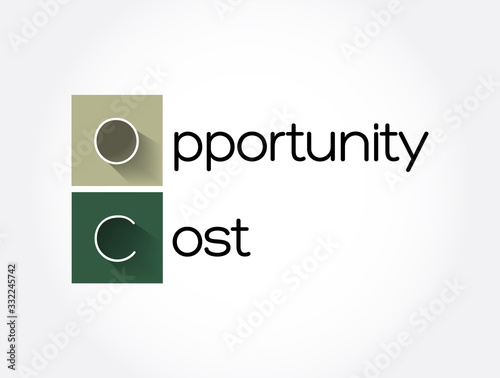 OC - Opportunity Cost acronym, business concept background