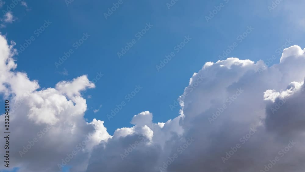 time lapse with white clouds forming on sunny blue sky, 4k time lapse with white clouds forming on sunny blue sky, 4k