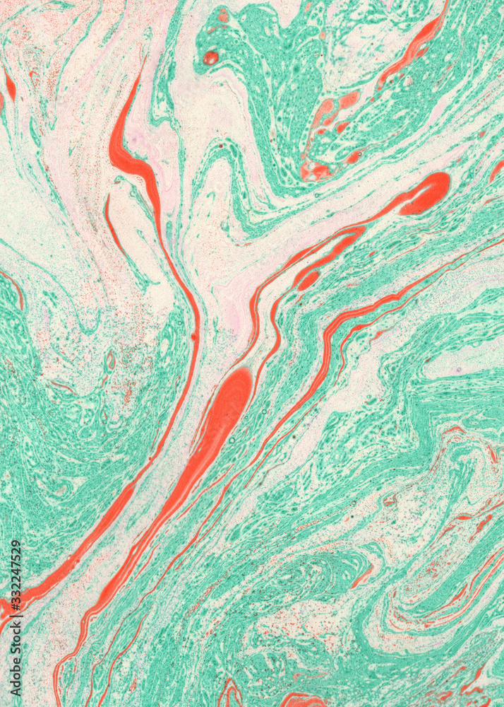 Fototapeta premium Decorative liquid marble texture. Abstract painting.