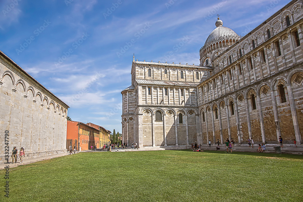Pisa Cathedral in Italy in summer
