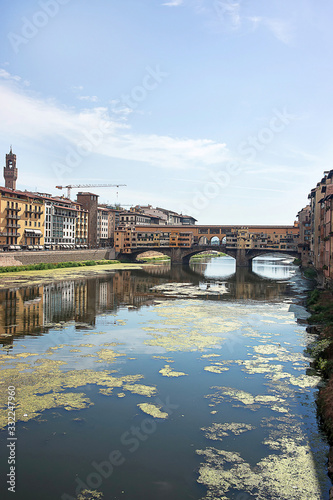 Ponte Vecchio bridge in Florence in Italy in summertime photo