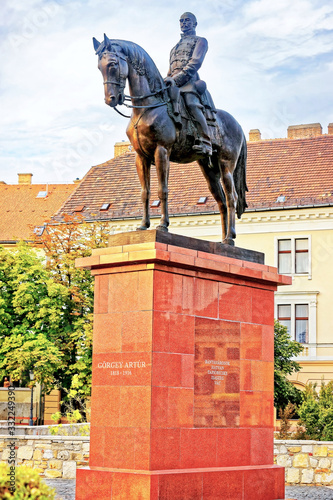 Gorgey Artur Statue in Castle Hill in Budapest photo