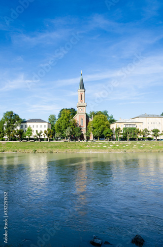 A Wonderful Church in Salzburg along the riverside