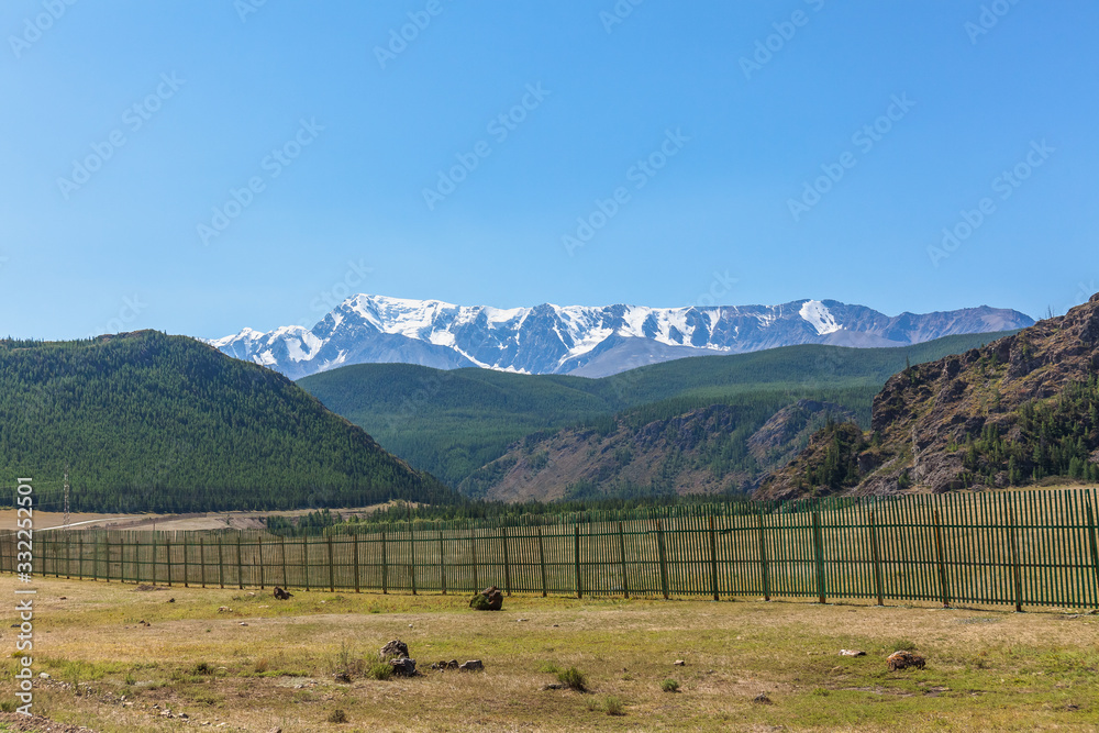 View of Belukha Mountain. Russia. Snow mountains of Altai. Belukha the highest peak of Siberia View of Belukha Mountain. Russia. Snow mountains of Altai. Belukha the highest peak of Siberia
